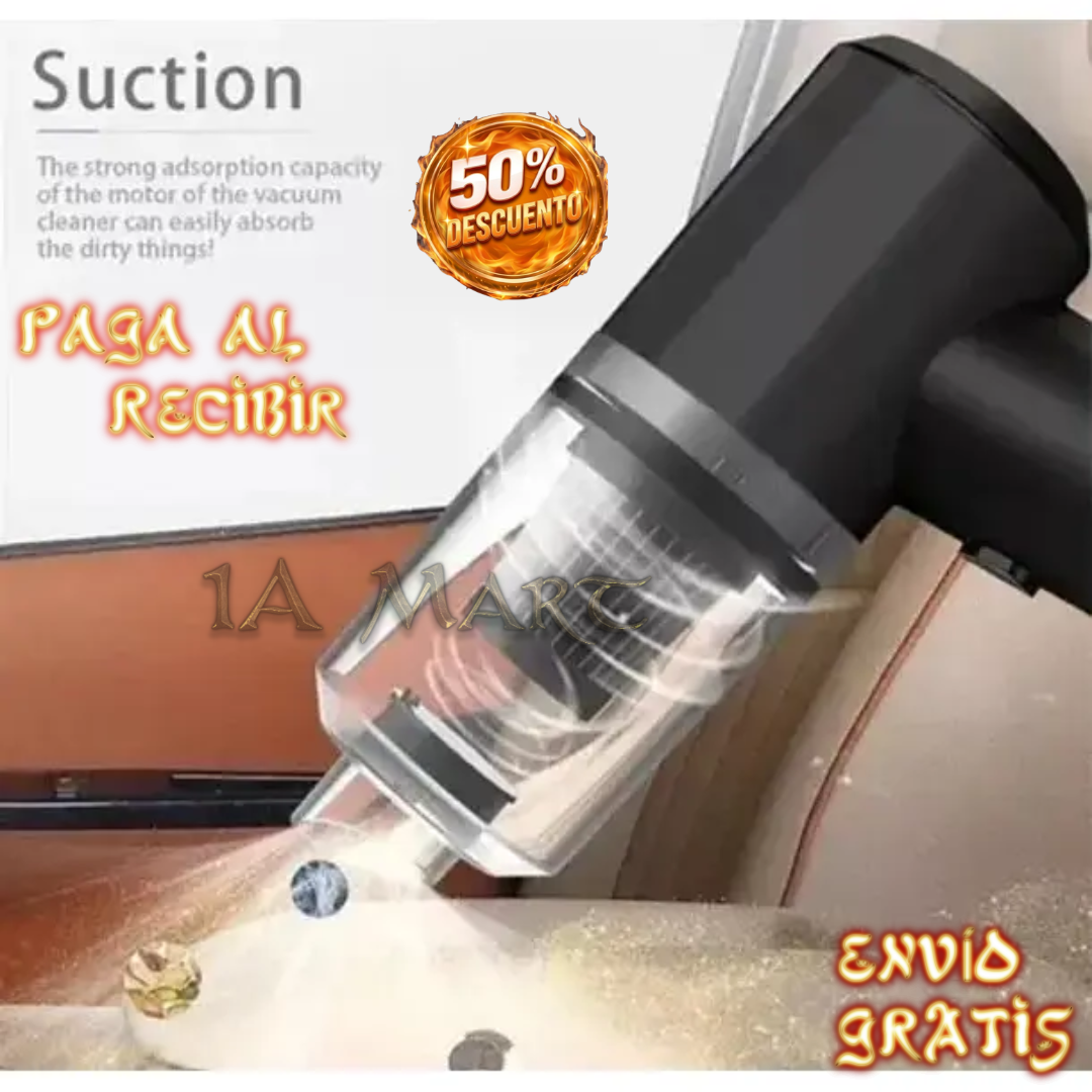 ✨ Aspiradora Turbo 2 en 1 | Portátil, Inalámbrica + Soplador