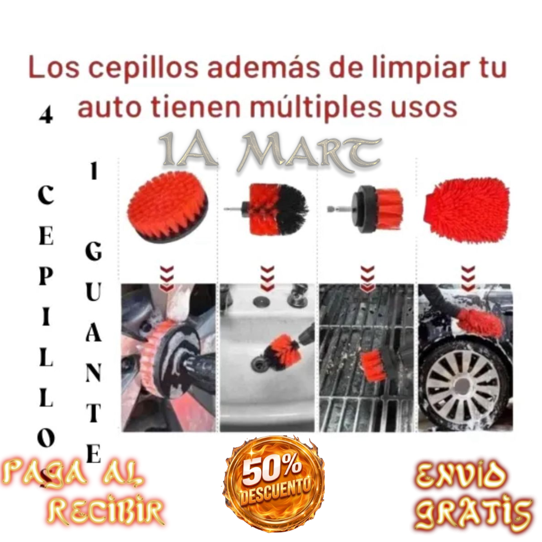 🚗✨ Kit Limpieza Auto 16 en 1 | ¡Deja Cada Rincón Impecable!