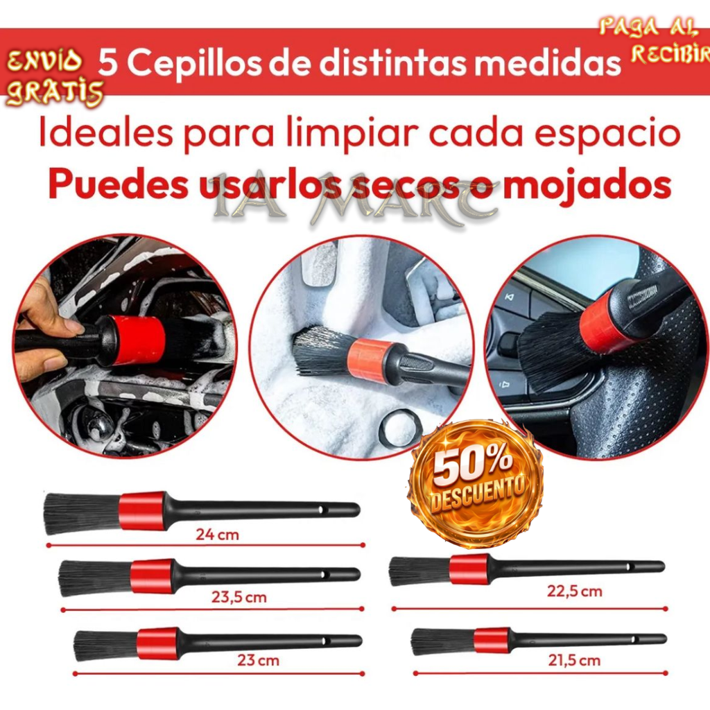 🚗✨ Kit Limpieza Auto 16 en 1 | ¡Deja Cada Rincón Impecable!