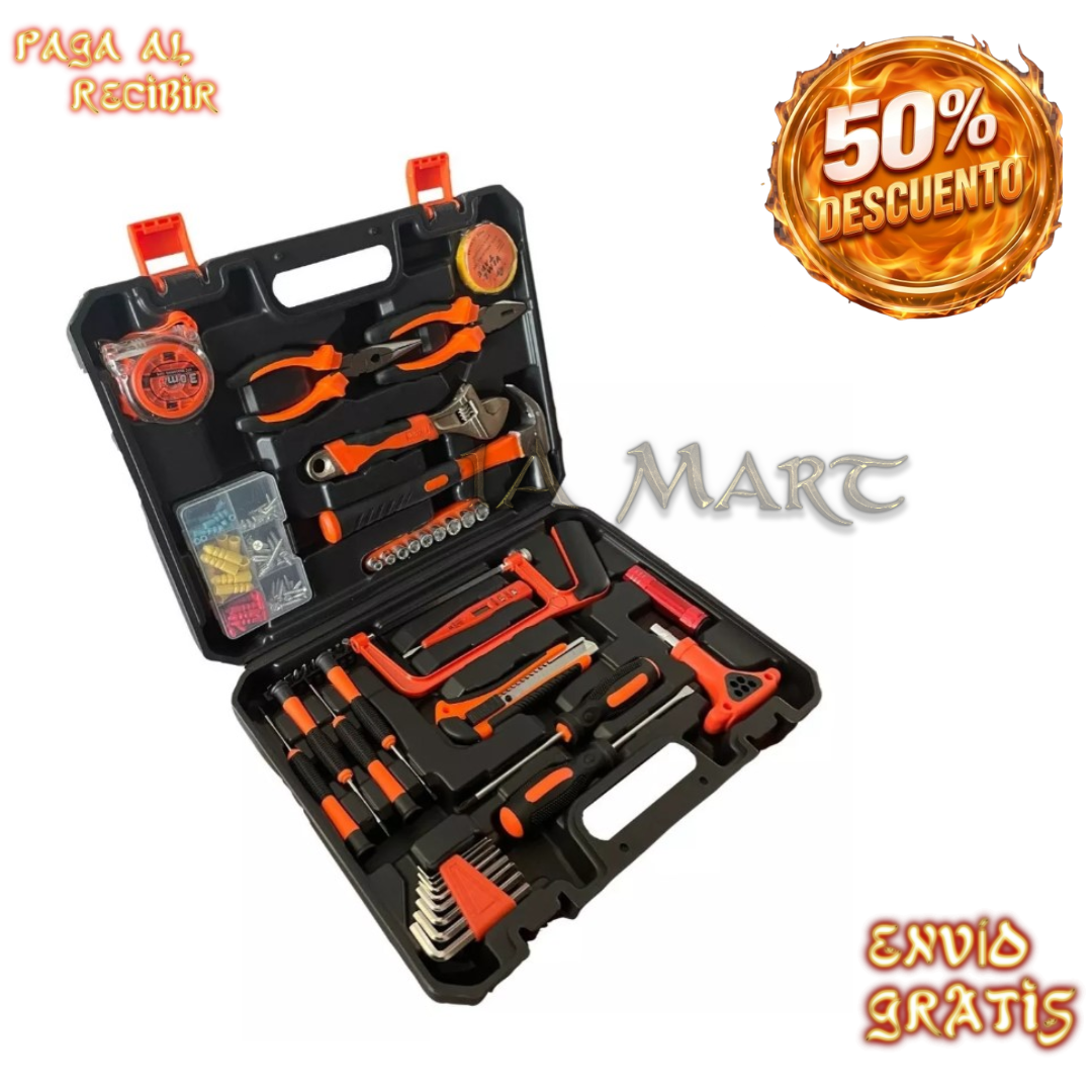 🧰🔥 Maletín de Herramientas LERNEN 135 Piezas | ¡Todo lo Necesario en un Solo Lugar!