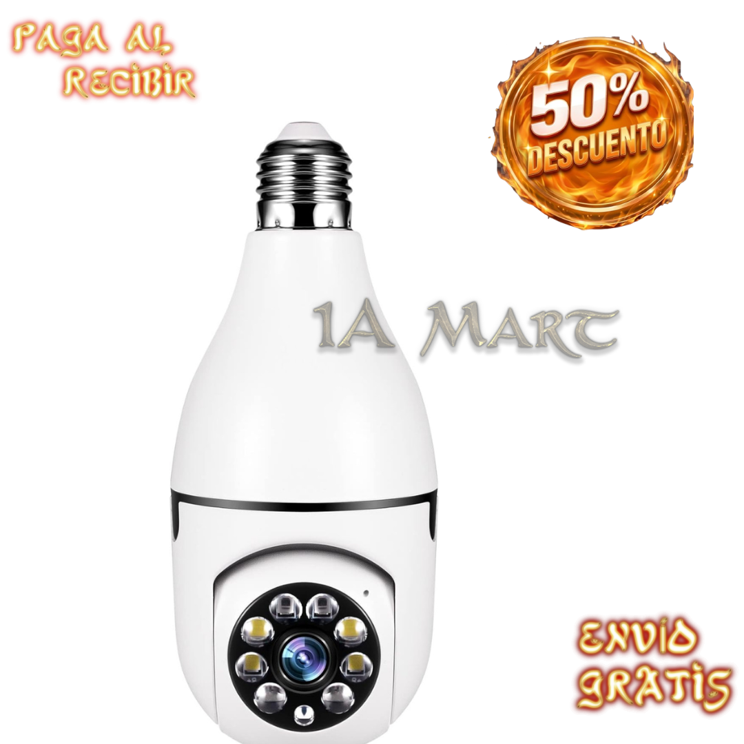 📹🔐 Cámara de Seguridad 360° WiFi HD 1080P | ¡Vigila Tu Hogar Desde Tu Celular!