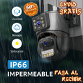 🛡️📹 Cámara Exterior Doble Lente 360° | ¡Vigila Tu Espacio Día y Noche!
