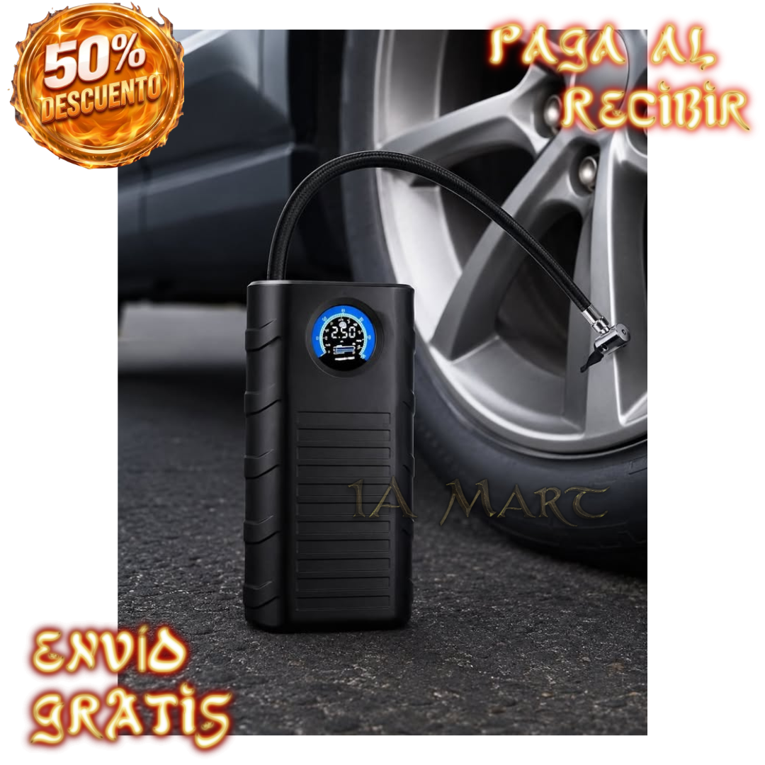 🚗💨 Inflador Portátil para Vehículos | ¡Infla Tus Neumáticos Donde Estés!