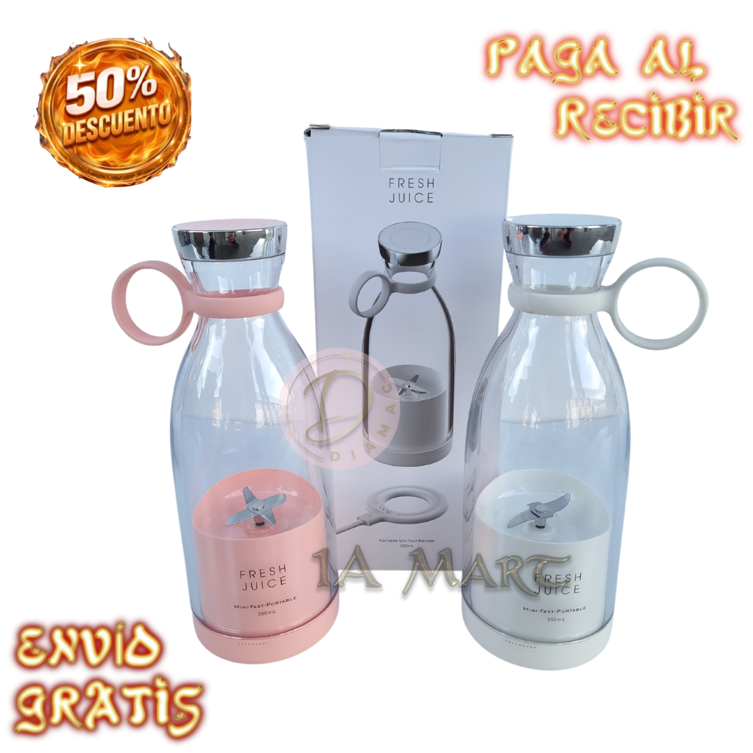 🥤⚡ Botella Licuadora Recargable 420 ML | ¡Prepara Tus Batidos Donde Quieras!