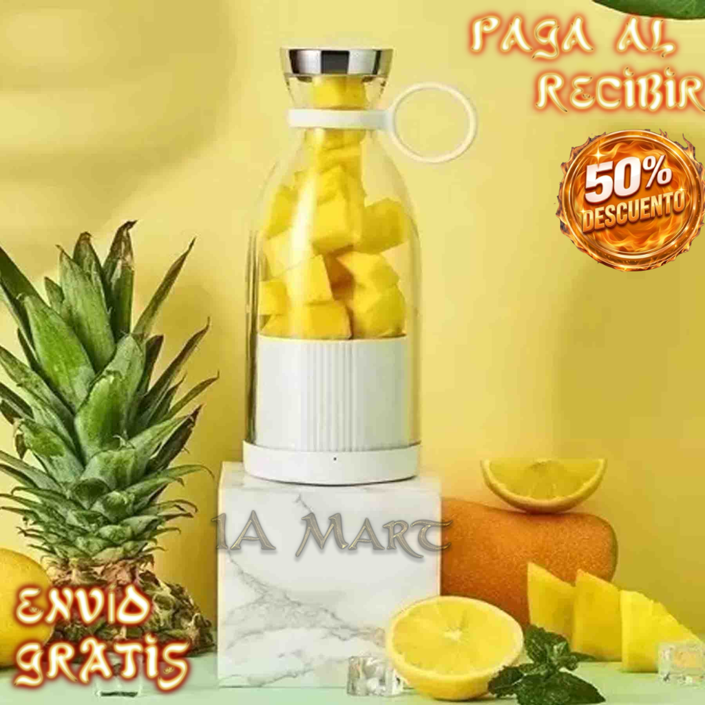 🥤⚡ Botella Licuadora Recargable 420 ML | ¡Prepara Tus Batidos Donde Quieras!