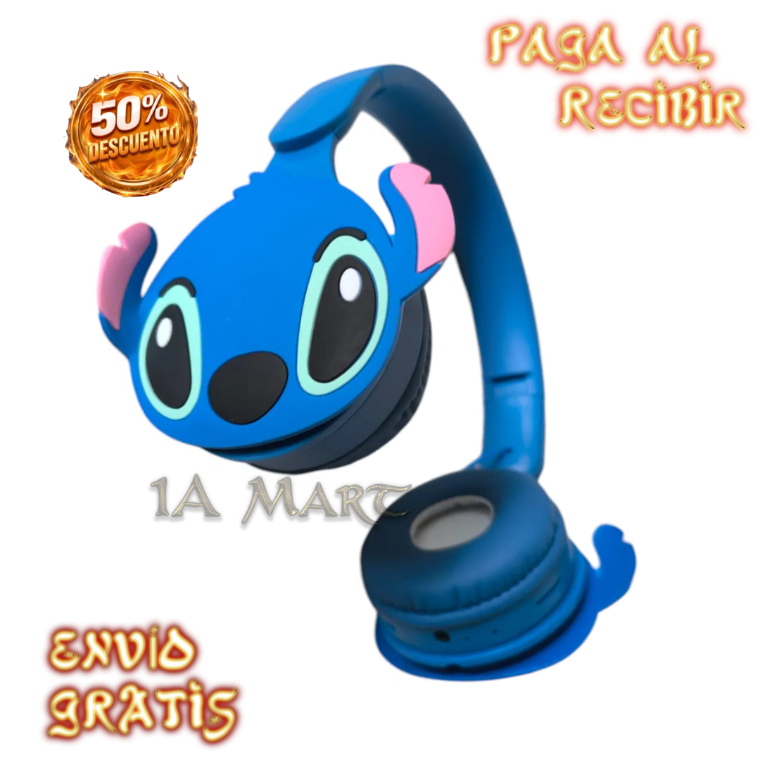 🎧💙 Audífonos Inalámbricos Stitch | ¡Música, Juegos y Diversión Donde Quieras!