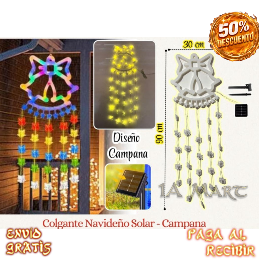 🎄✨ Guirnalda Navideña de Campanas 90 cm | ¡Haz Brillar Cada Rincón de tu Hogar!