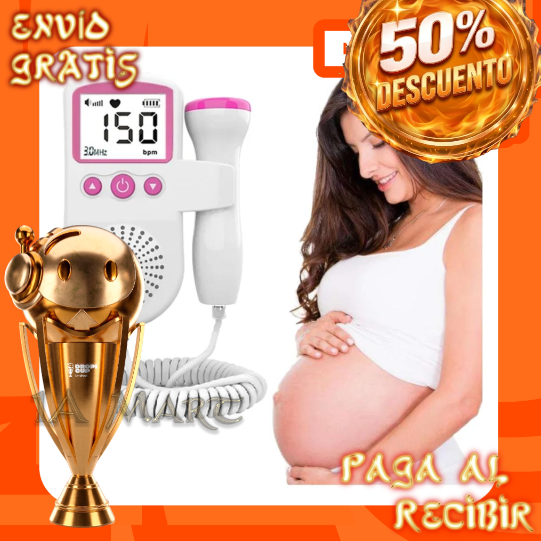 👶❤️ Doppler Fetal Portátil con Pantalla LCD | ¡Vive un Momento Especial con tu Bebé!