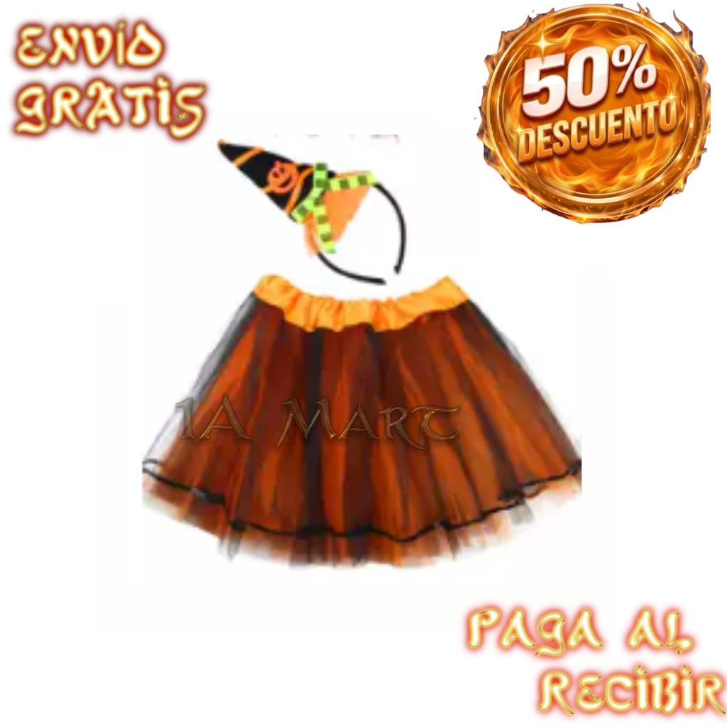 👑🌈 Disfraz con Falda Multicolor | ¡Que Comience la Aventura!