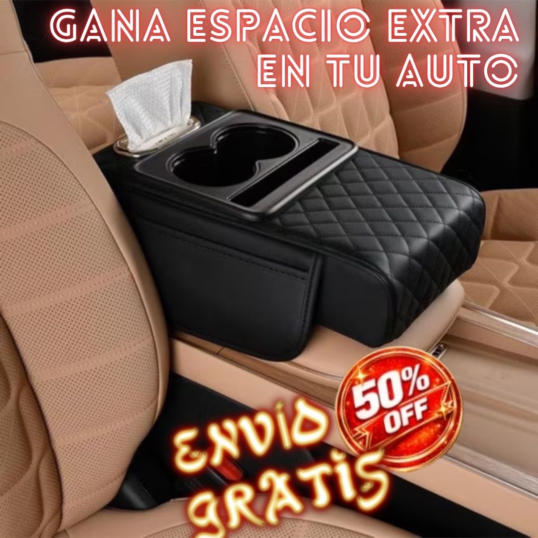 ✨ Reposabrazos/Vasos Premium para Auto | Comodidad y Organización