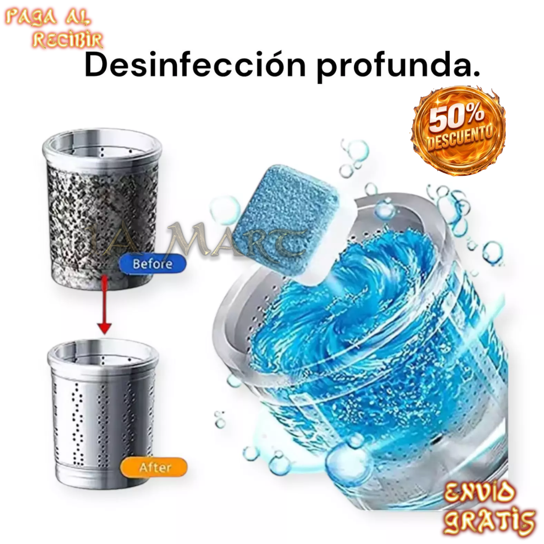 🧼✨  24 Pastillas Limpia Lavadora | ¡Adiós a la Suciedad y Malos Olores!